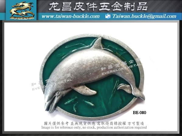 Heart of the sea blue dolphin animal Taiwan buckle