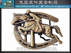 馬蹄型 戰馬騎士 金屬帶扣