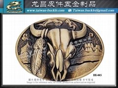  Retro skull bull head Taiwan metal buckle