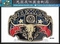  Retro skull bull head Taiwan metal buckle