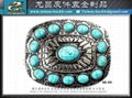 American Western Cowboy Turquoise Belt Buckle for Men 3