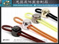  Clothing, footwear, elastic cord, metal fixing, decorative buckle