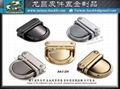 purses buckles, trademark brand, metal nameplates, leather accessories