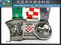 Sporting event finish metal medal