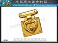 Fashion handbag metal lock design and