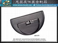 Fashion handbag metal lock design and manufacture