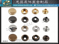 Manufacturing of metal snap buttons in Taiwan