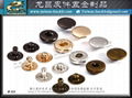 Spring button, metal snap button, male and female Logo button