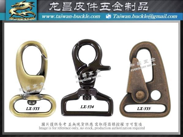 Hardware accessories dog buckle leather purses deduction zinc hook rotation 2