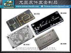 Metal nameplate tag making