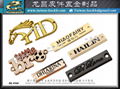 Wallet hardware accessories metal brand name custom nameplate 3