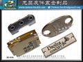 Sports equipment metal nameplate processing and production