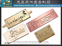 Brand accessories Logo Tag Metal