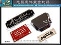 Leather handbags clothing accessories metal nameplate brand Charm buckle