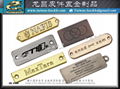 Metal name tags, luggage metal parts, custom tags，Made in Taiwan