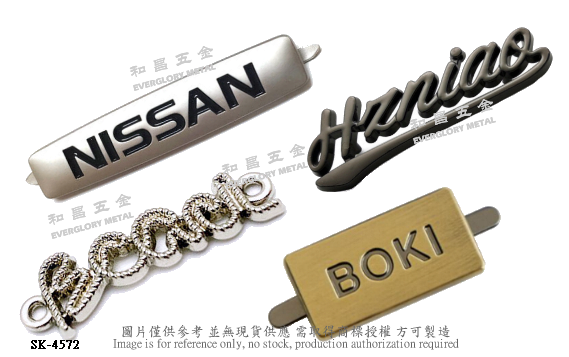 Leather handbags hardware accessories, metal nameplate brand parts 3