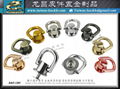 Hanging lug bag metal hanging ring side shoulder strap screw ring buckle