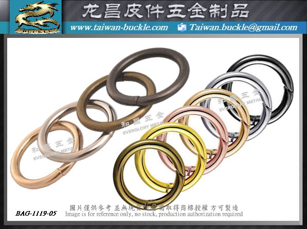 Hanging lug bag metal hanging ring side shoulder strap screw ring buckle 4