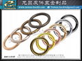 Hanging lug bag metal hanging ring side shoulder strap screw ring buckle