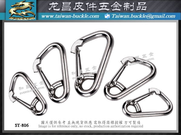 304 306 Stainless Steel Spring Hook Safety Insurance Carabiner 3