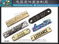 Wallet hardware accessories metal brand name custom nameplate 12