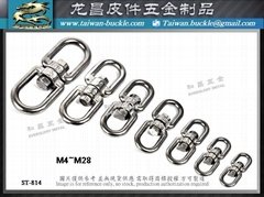 Stainless steel swivel ring universal ring 8-ring metal chain