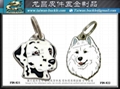 Pet collar metal charm