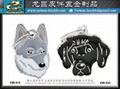 Pet collar metal charm