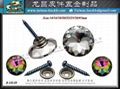 Rhinestone Crystal Buttons with Metal Buckle，Nút pha lê rhinestone trang trí 3