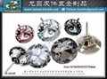 Rhinestone Crystal Buttons with Metal Buckle，Nút pha lê rhinestone trang trí
