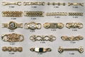 Metal chain leather accessories Phụ kiện túi da