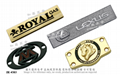 Rivet metal logo tag