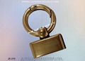 Leather Key Ring Metal Hardware Clasp 1