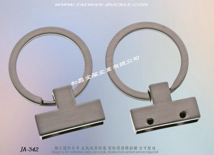 Leather Key Ring Metal Hardware Clasp 2