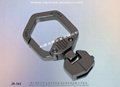Leather Key Ring Metal Hardware Clasp