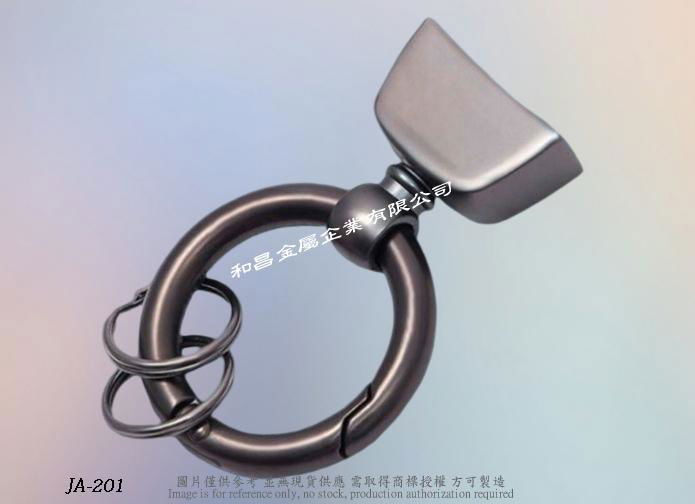 Leather Key Ring Metal Hardware Clasp 4