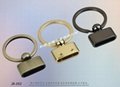 Leather Key Ring Metal Hardware Clasp 19