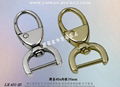 Taiwan High-quality purses accessories Leather zinc metal hook