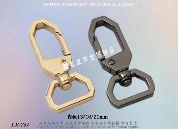 Leather purses metal zinc buckle clasp dog buckle rotating hook 5