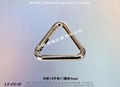 Triangular metal spring buckle