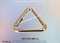 Triangular metal spring buckle