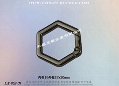 Hexagonal metal spring buckle