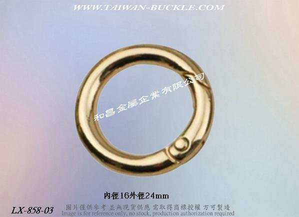 Round Metal Spring Ring Buckle 3