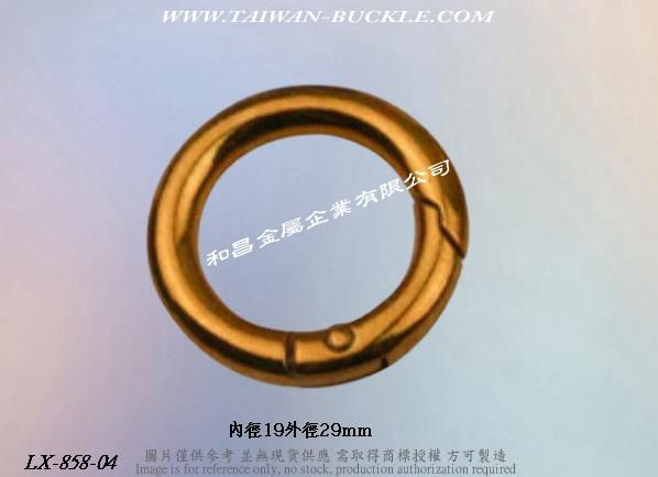 Round Metal Spring Ring Buckle 4