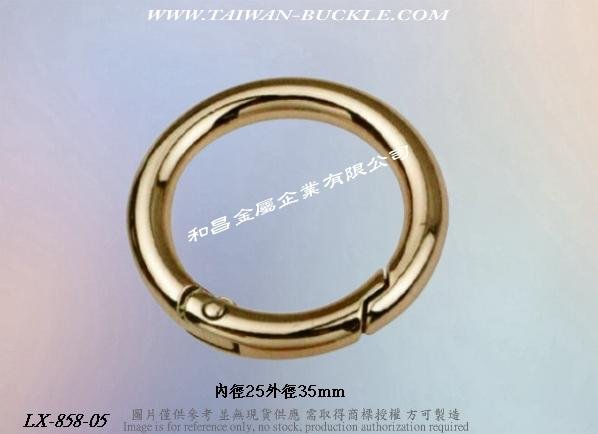 Round Metal Spring Ring Buckle