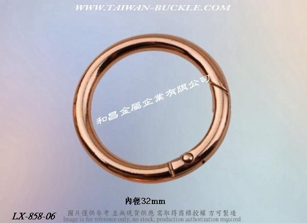 Round Metal Spring Ring Buckle