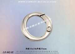 Round Metal Spring Ring Buckle