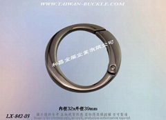 Round Metal Spring Ring Buckle