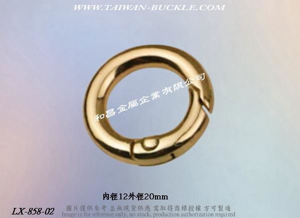 Round Metal Spring Ring Buckle 2