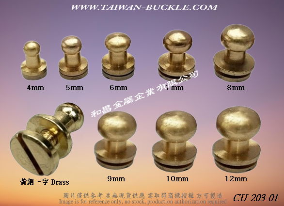 Screw Rivet Buckle Mushroom